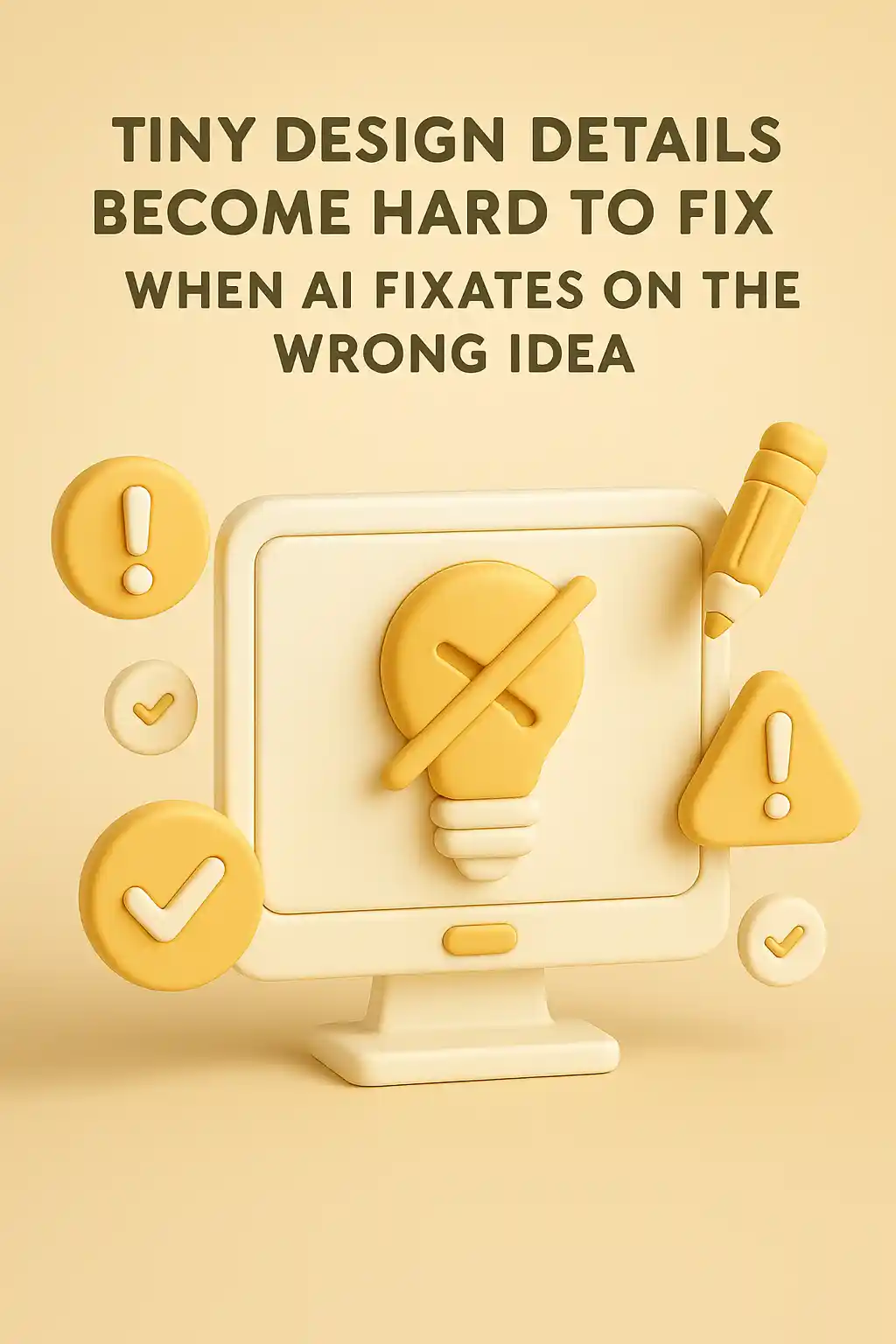 Visual representation of AI fixation on design ideas
