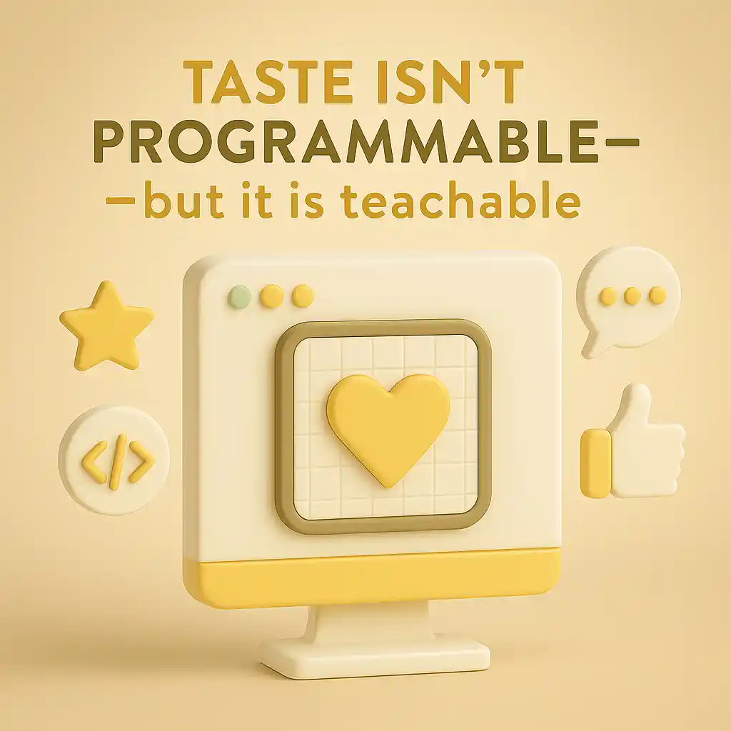 Visual representation of teaching AI about aesthetic taste