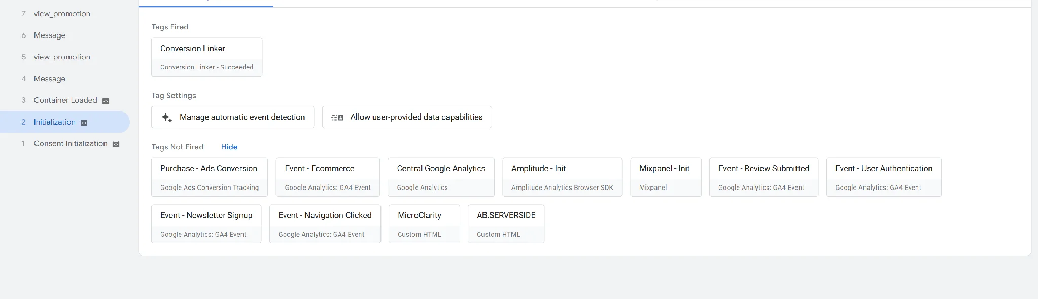Preview showing two Tag Settings cards in place of the unknown tags